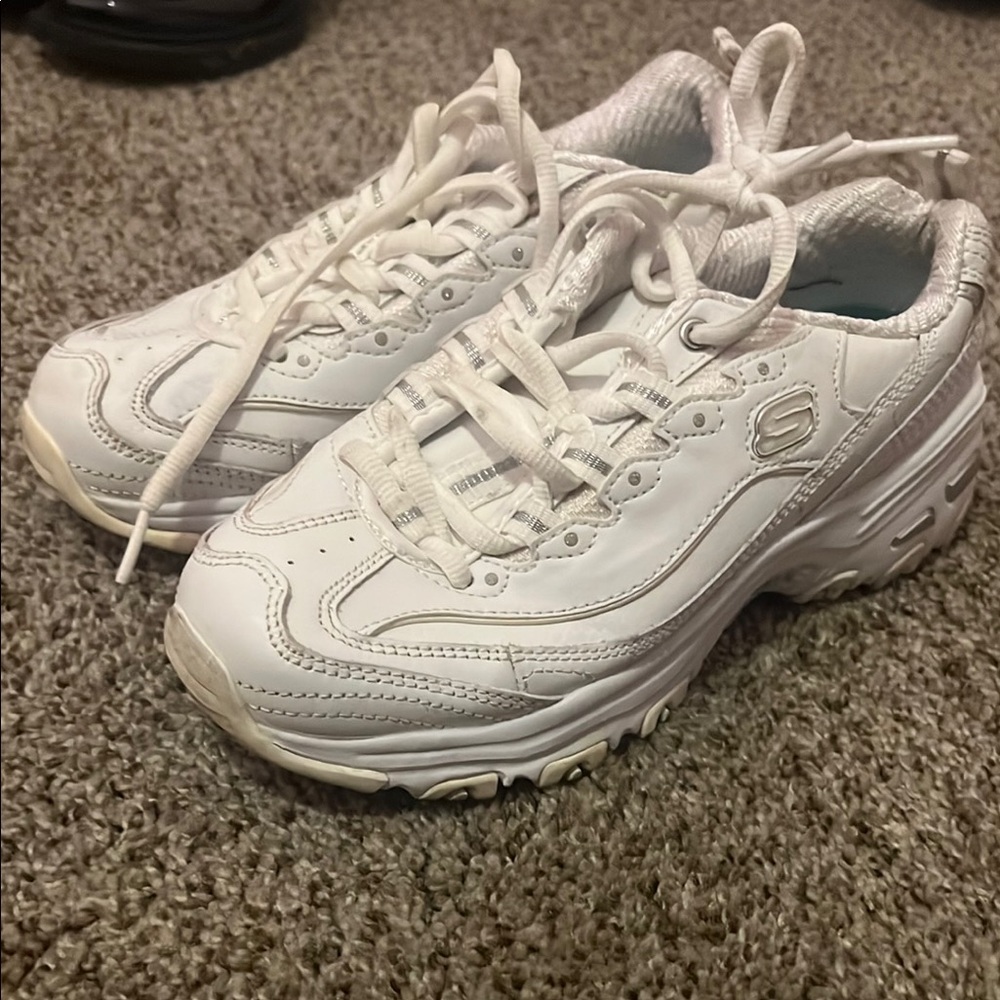 Skechers White Athletic Sneakers